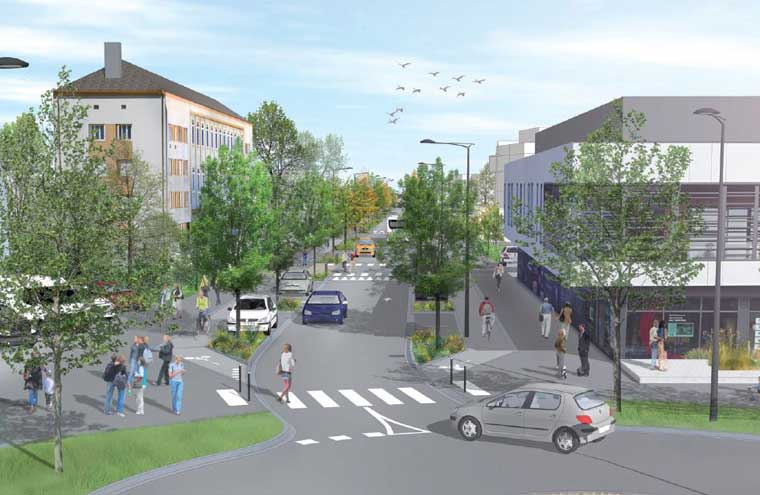 Illustration des travaux boulevard Koening