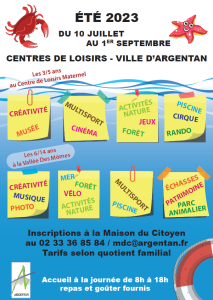 Affiches des animations MDC ETE 2023
