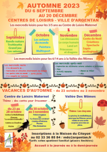 VACANCES D’AUTOMNE à la MDC