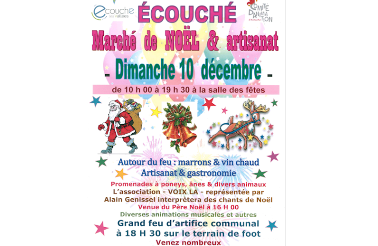 affiche marché de noel ecouche