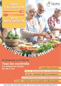 Affiche ateliers bien s'alimenter CCAS