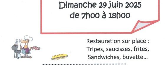 Affiche du vide grenier du 29 juin 2025