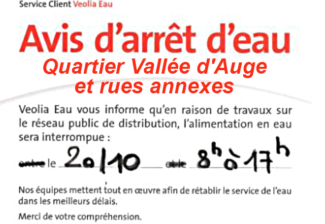 Coupure d'eau