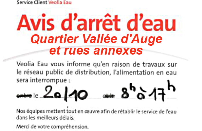 Coupure d'eau