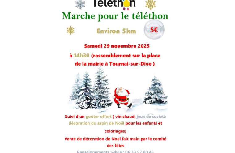 Marche pour Telethon Tournai sur Dive 6-8
