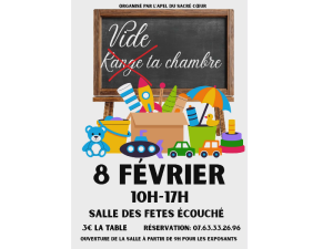 Vide grenier APEL Ecouché-Les-Vallées 8 février 2026 6-8