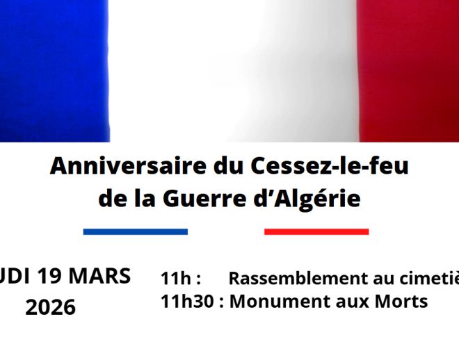 Anniversaire du Cessez-le-feu de la Guerre d’Algérie