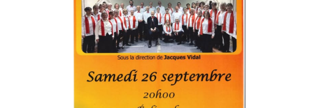 Chorale Tournai sur Dive - septembre 2026 6-8