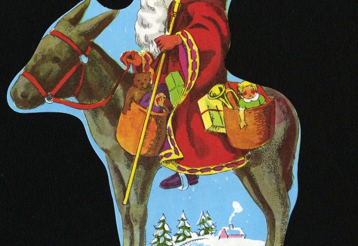 DECEMBRE Saint Nicolas sur un âne, 1960  1980 @Bibliothèque nationale de Colmar