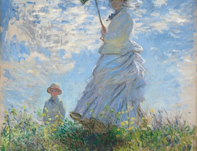 JANVIER La femme à l'ombrelle, Claude Monet 1875 @Courtesy National Gallery of Art, Washington .